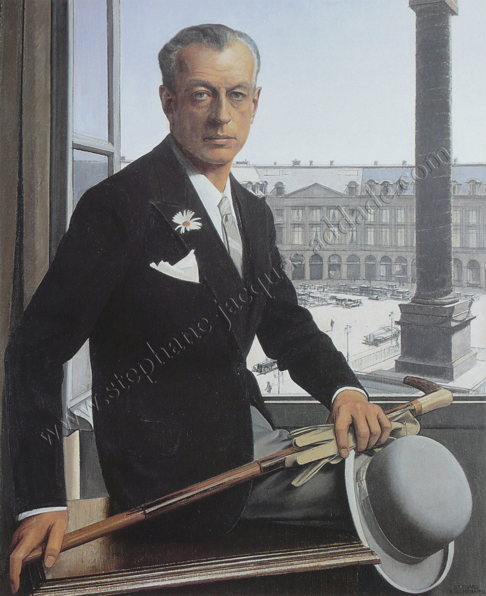 Bernard Boutet de Monvel Autoportrait devant la place Vendôme 1932