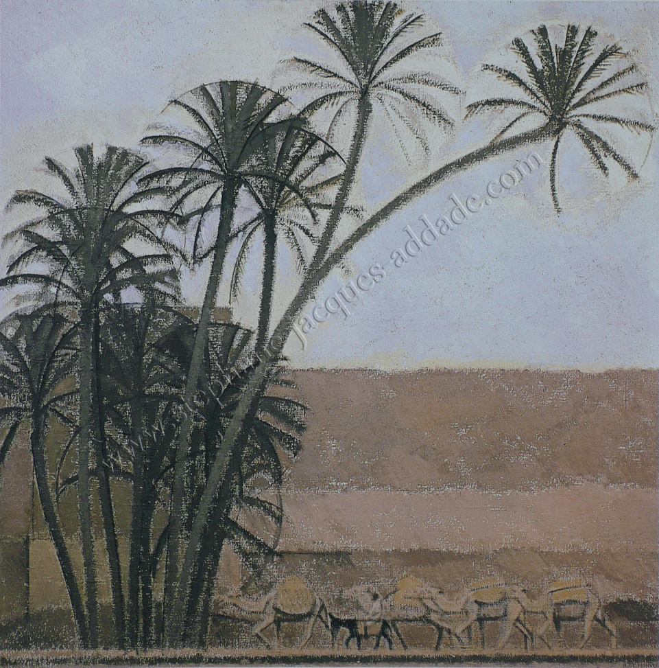 Bernard Boutet de Monvel Marrakech - Palmiers aux remparts 1918
