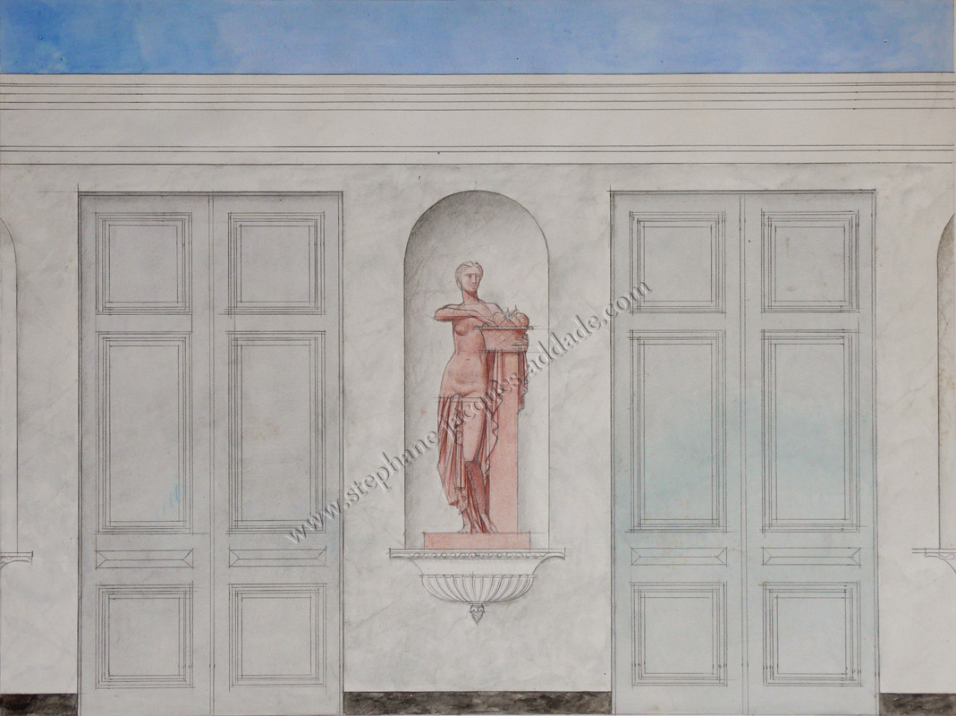  Bernard Boutet de Monvel - Pomone, projet pour un des quatre panneaux du hall de l’hôtel parisien de Mrs H. H. Rogers, 14, rue Las Cases 1929