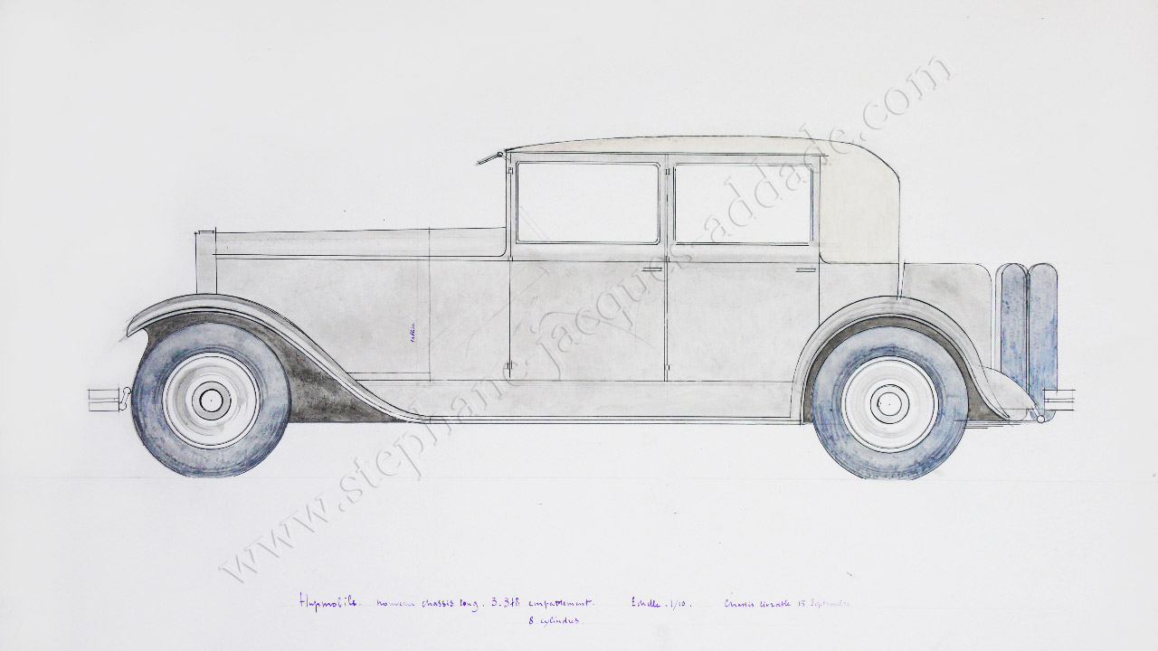  Bernard Boutet de Monvel - Projet d’Hupmobile New Century Eight - 1928