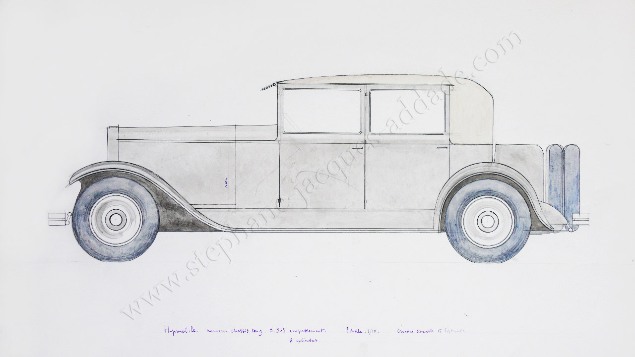 Bernard Boutet de Monvel - Projet d’Hupmobile New Century Eight - 1928