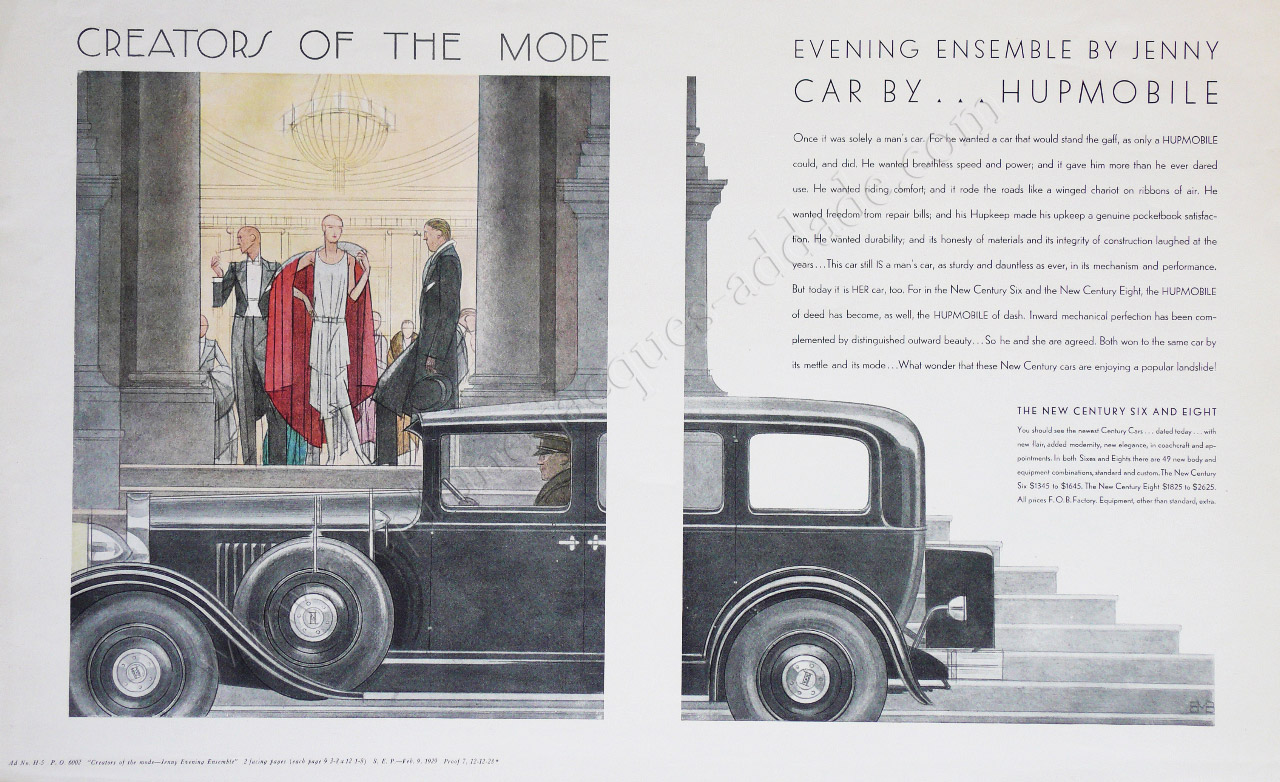  Bernard Boutet de Monvel - Advertising for Hupmobile - February 1929