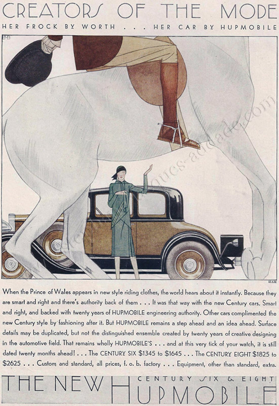 Bernard Boutet de Monvel - Advertising for Hupmobile 1929