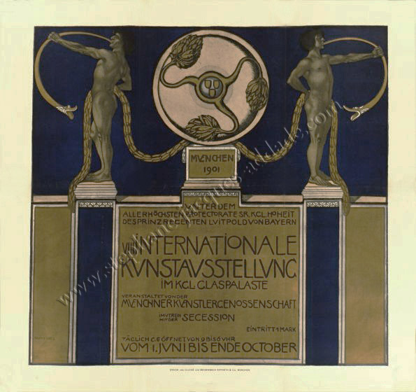 Poster from the VIII Internationale Kunstausstellung (International Munich Art Exhibition 1901