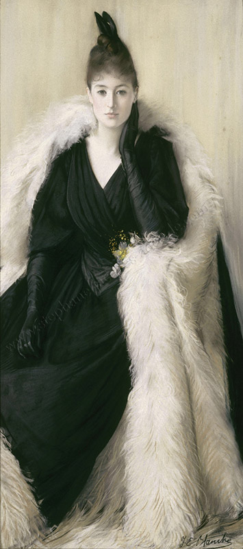 Jacques-Émile Blanche - Portrait de Mlle Julia Bartet, 1889.