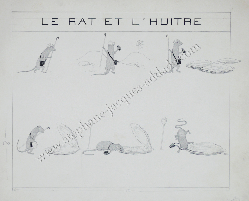  Maurice Boutet de Monvel - The rat and the oyster – Selected fables 1888