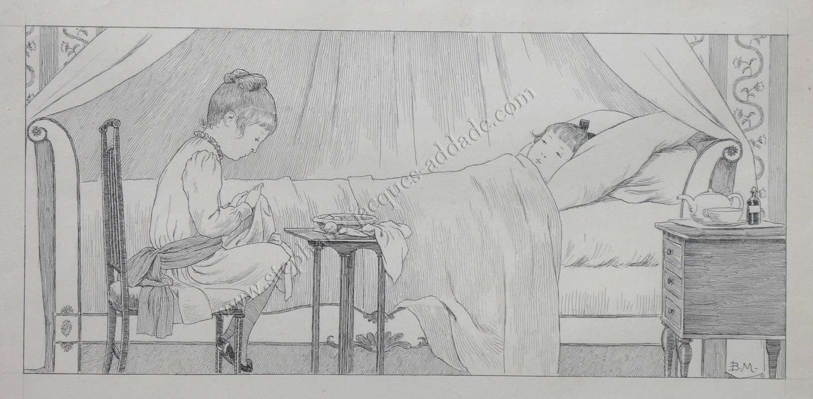  Maurice Boutet de Monvel - La convalescence de Germaine - Nos enfants 1887